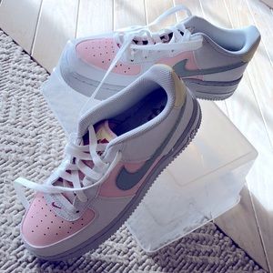NEW Nike Air Force 1- Impact GS Summit White/sea foam green/ pink mousse